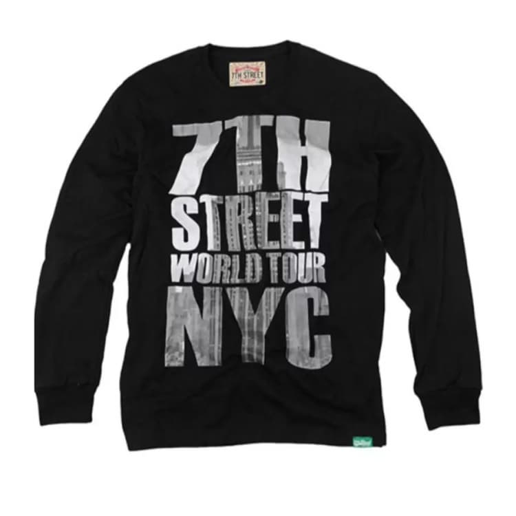 7th Street T_Shirt Long Sleeve_ Sweater Fashion _Black_